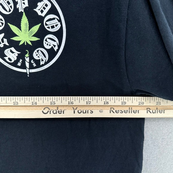 Y2K Snoop Dogg Double Sided Black Tshirt LB CA Large VTG Rap Hiphop RARE Weed - Picture 8 of 8